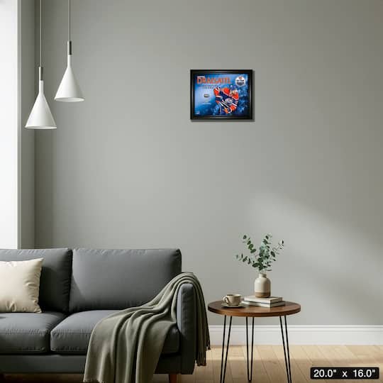 Leon Draisaitl 16" x 20" PhotoGlass Frame with Authentic NHL Game-Used Net – Edmonton Oilers 20" x 16"